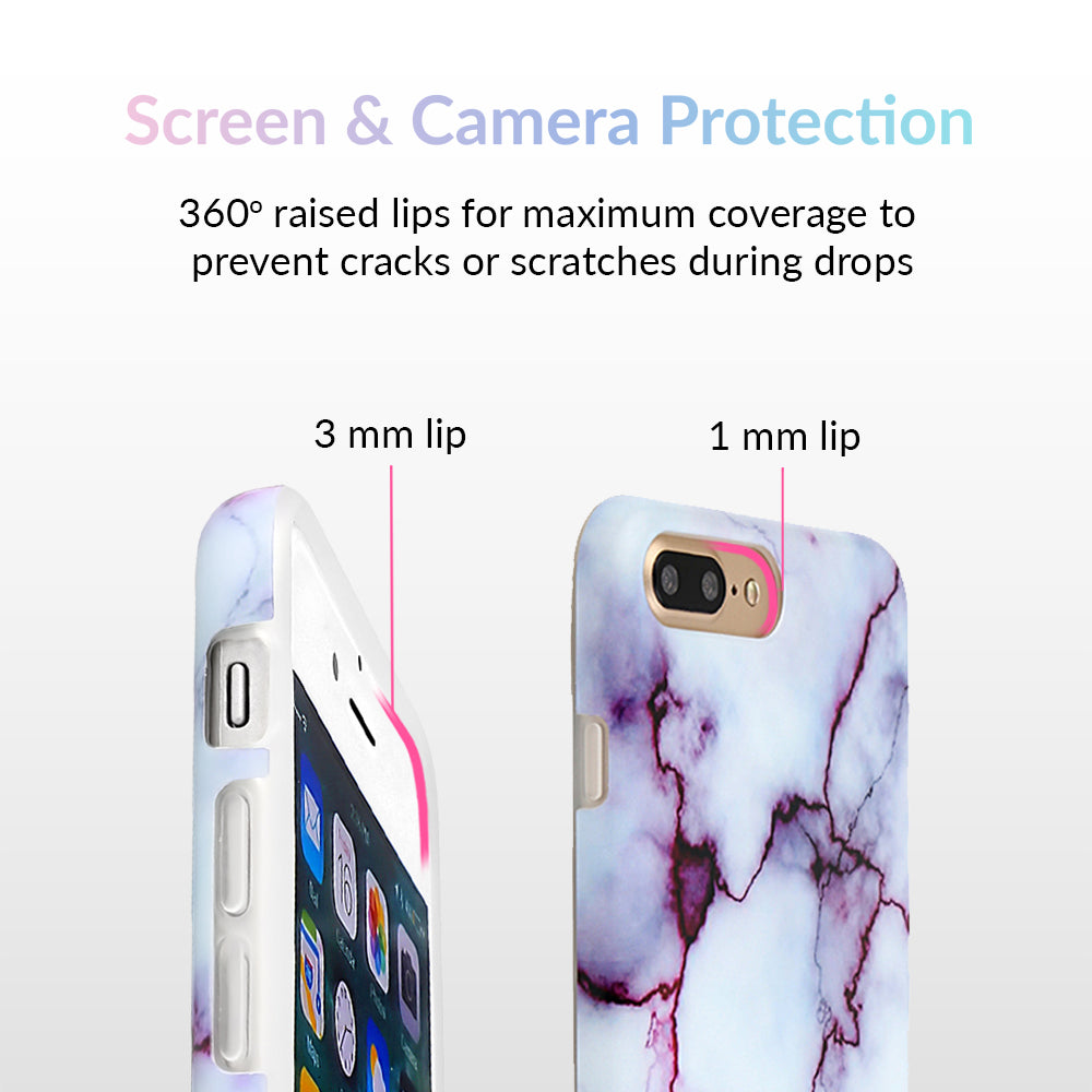 Purple Streak Marble iPhone Case