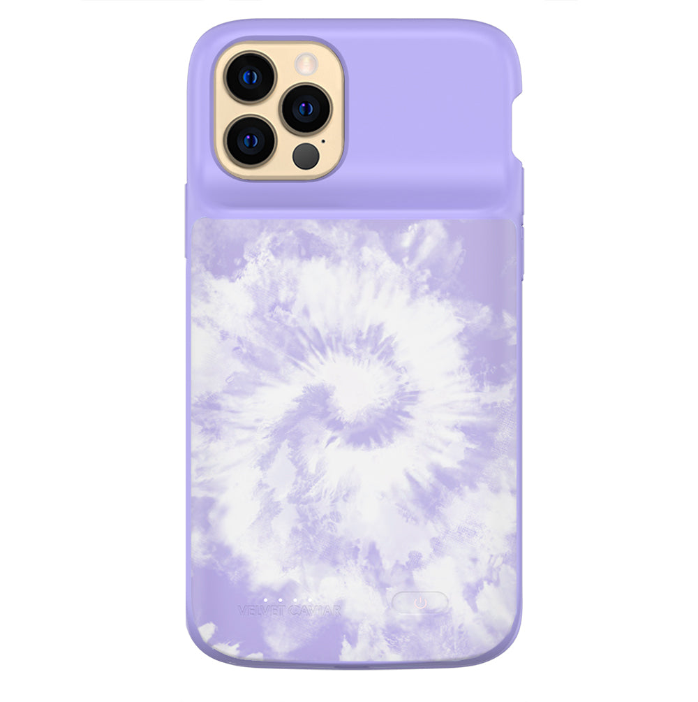 Purple Tie Dye iPhone Charging Case