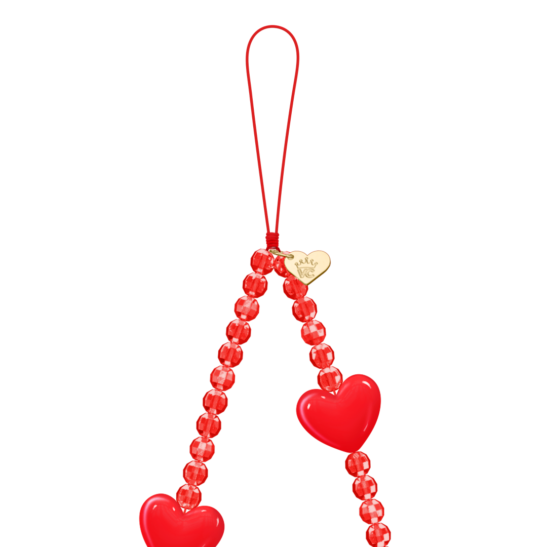 Red Heart Phone Charm