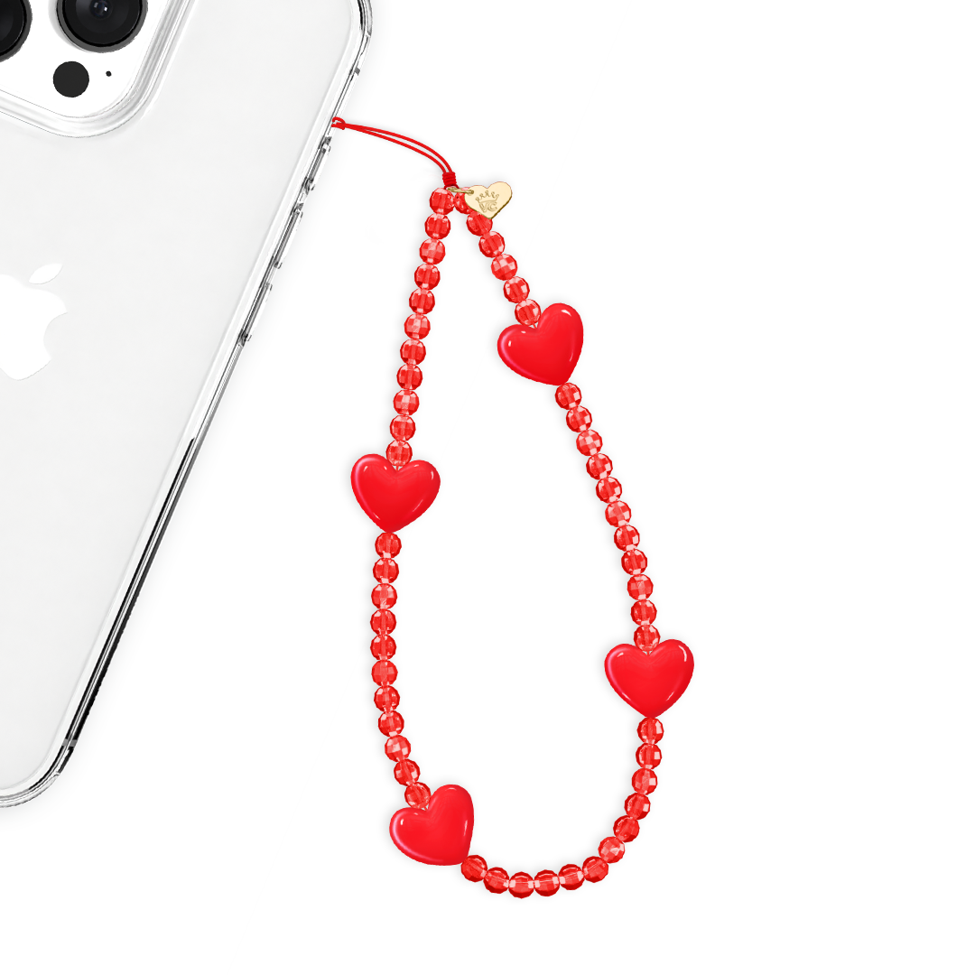 Red Heart Phone Charm