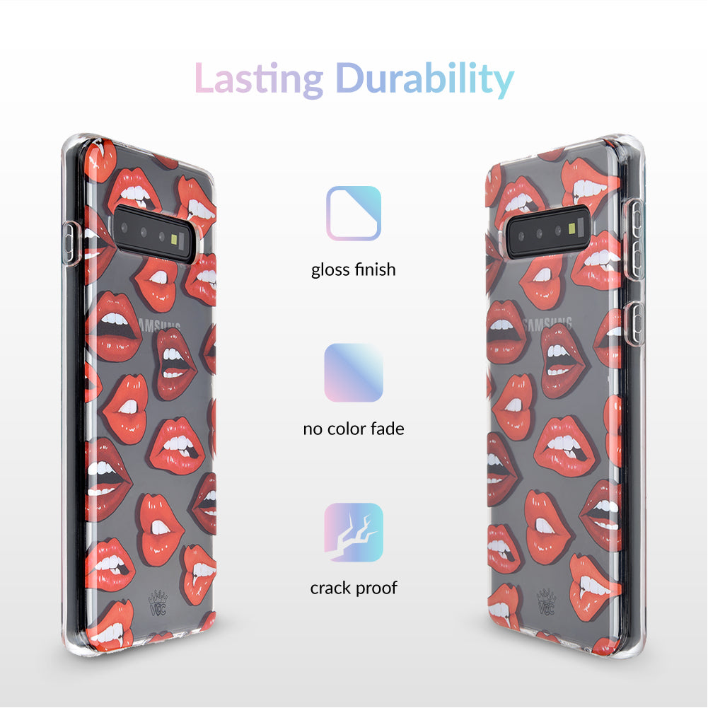 Red Lips Samsung Galaxy Clear Case