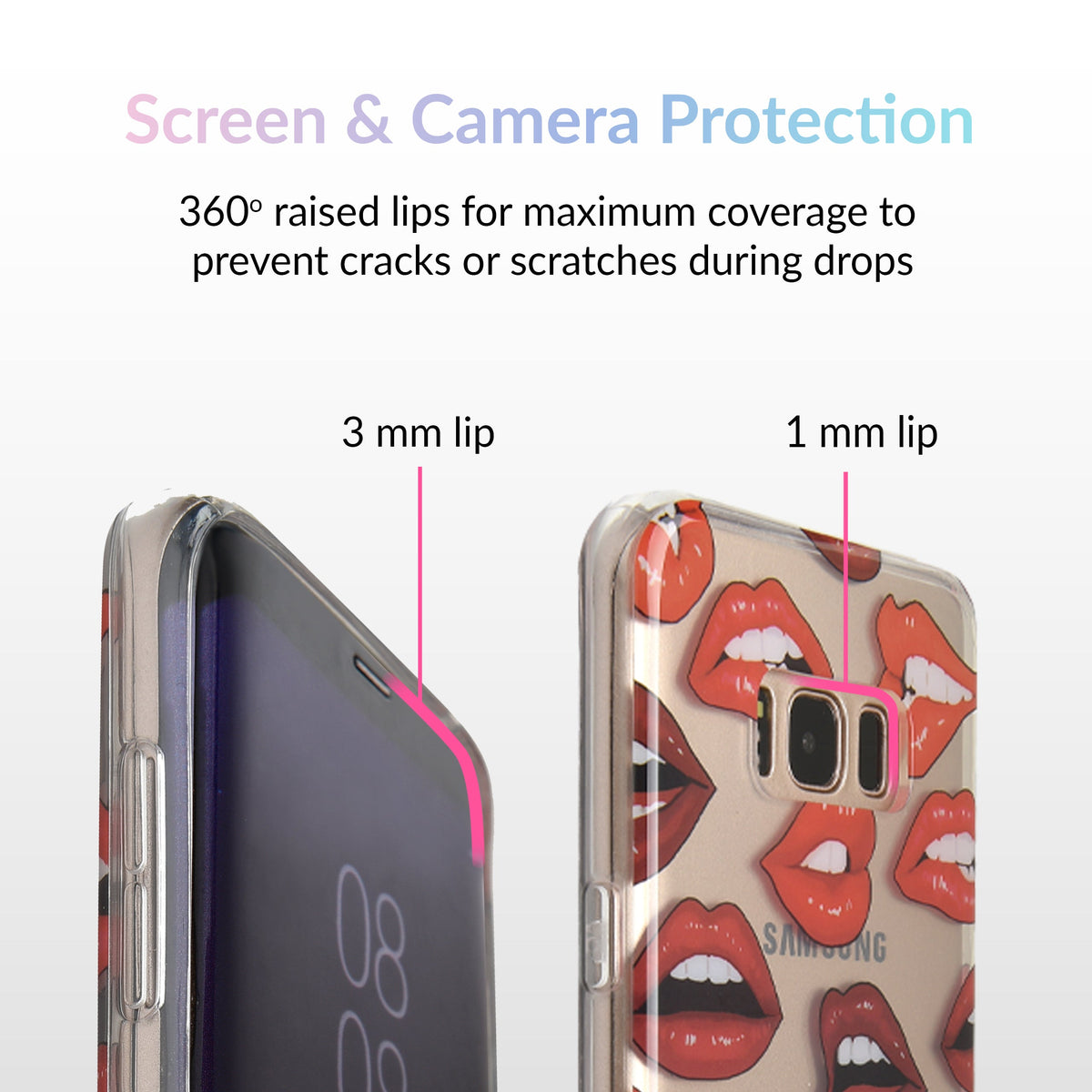 Red Lips Samsung Galaxy Clear Case