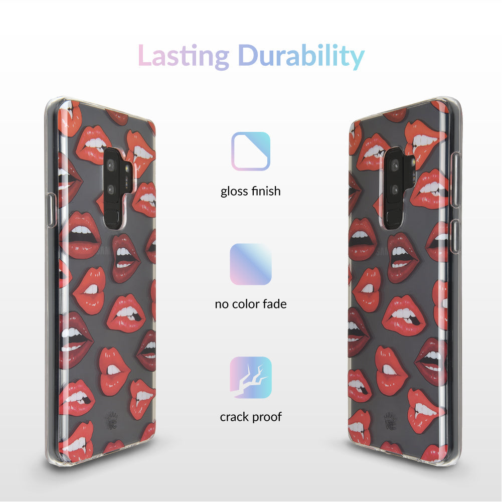 Red Lips Samsung Galaxy Clear Case