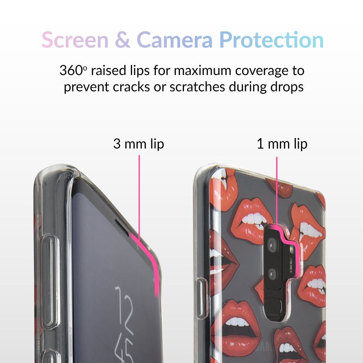 Red Lips Samsung Galaxy Clear Case