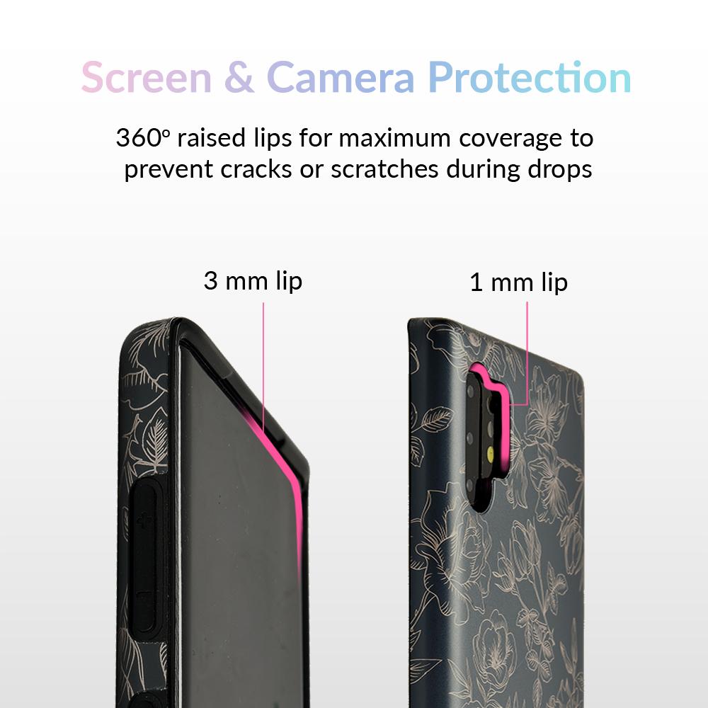 Floral Rose Gold Chrome Samsung Galaxy Case