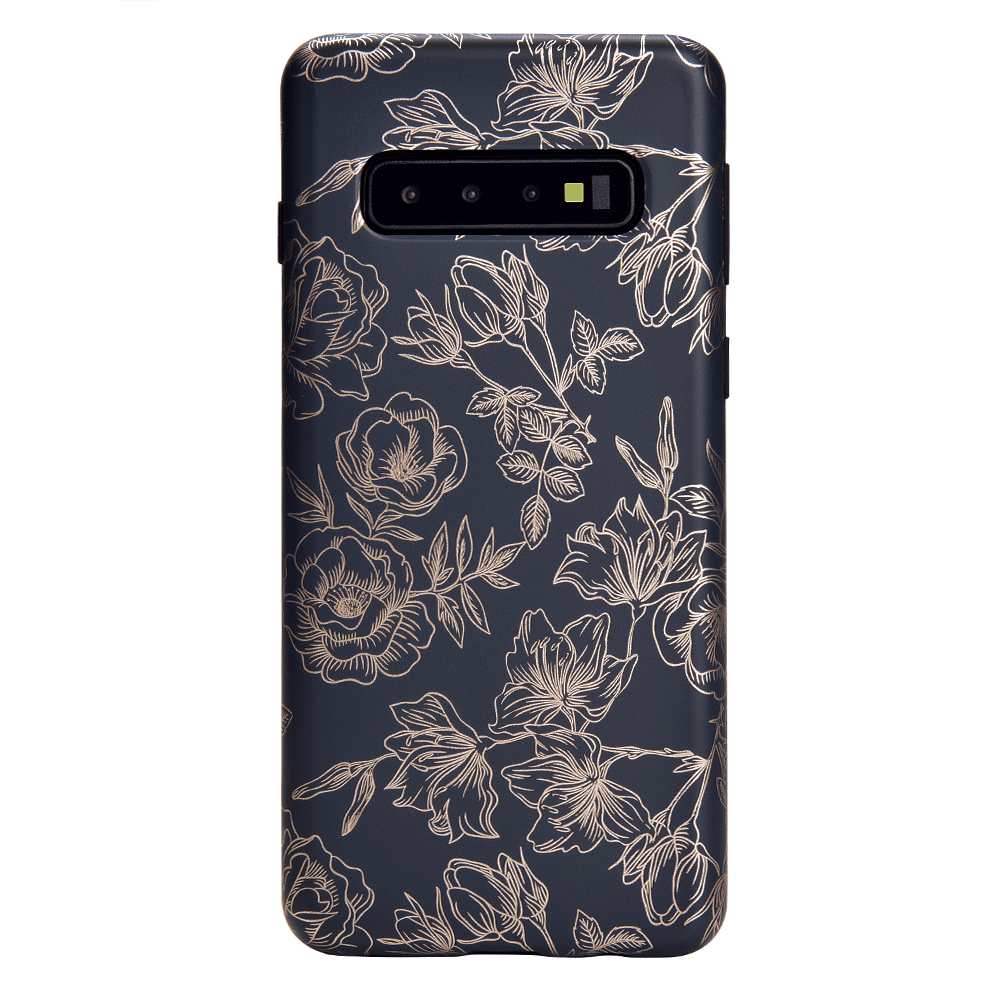 Floral Rose Gold Chrome Samsung Galaxy Case