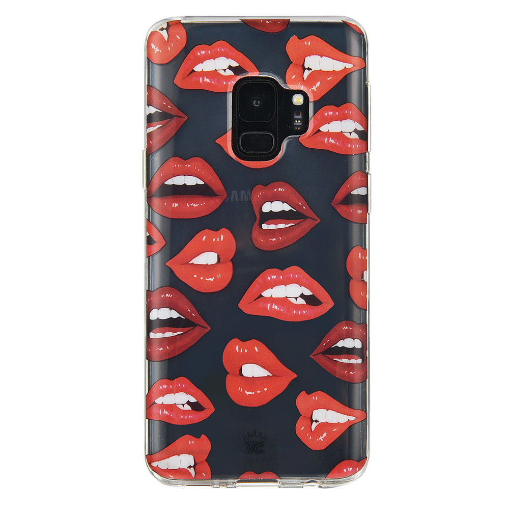 Red Lips Samsung Galaxy Clear Case