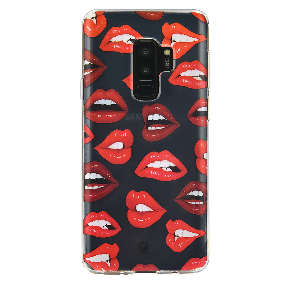 Red Lips Samsung Galaxy Clear Case