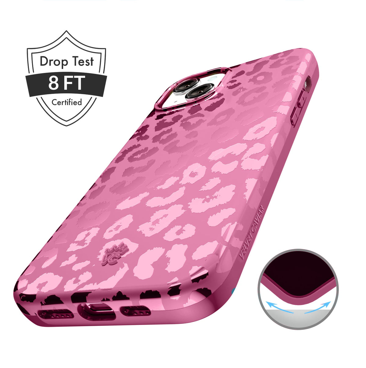 Pink Ruby Leopard iPhone Case
