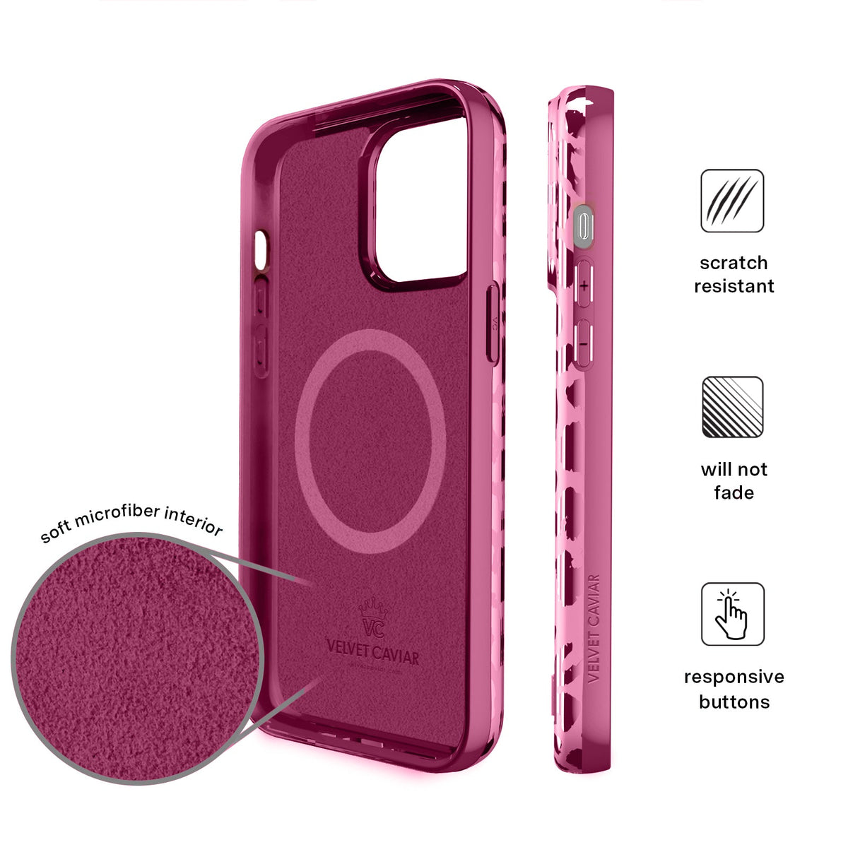Pink Ruby Leopard iPhone Case