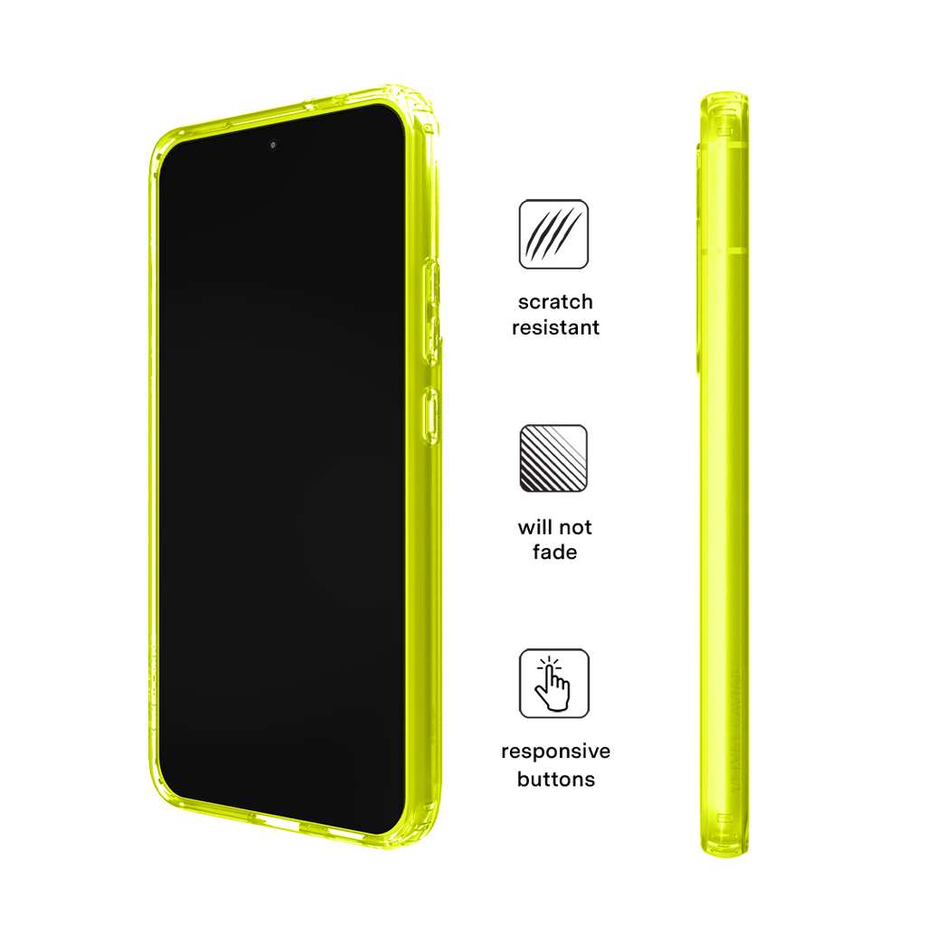 Neon Yellow Clear Samsung Case