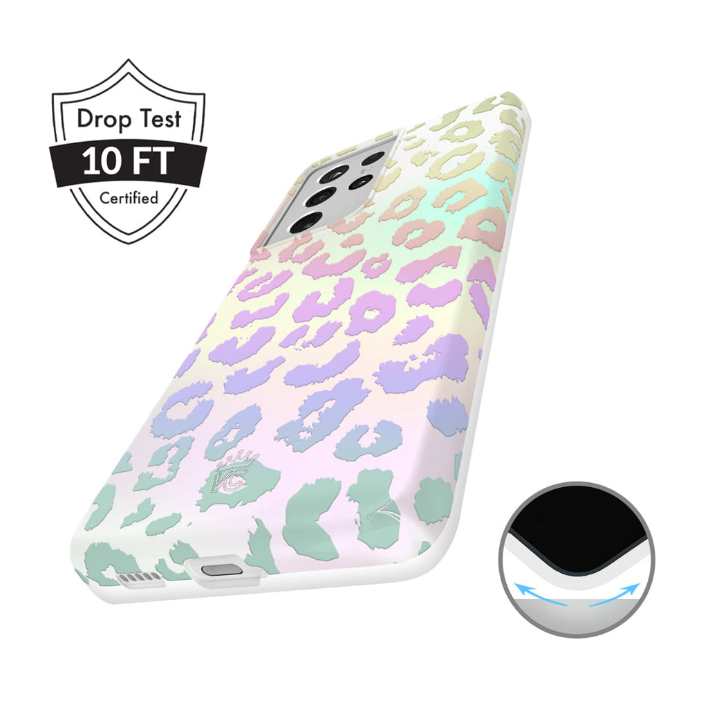 White Opal Leopard Samsung Case