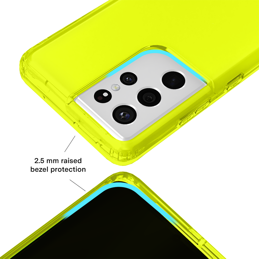 Neon Yellow Clear Samsung Case