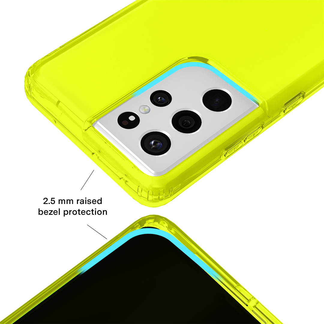 Neon Yellow Clear Samsung Case