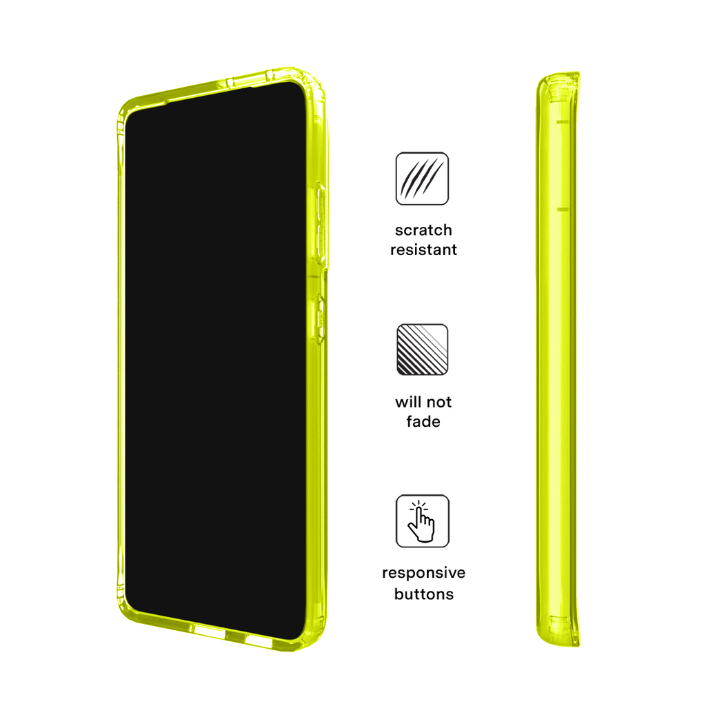 Neon Yellow Clear Samsung Case