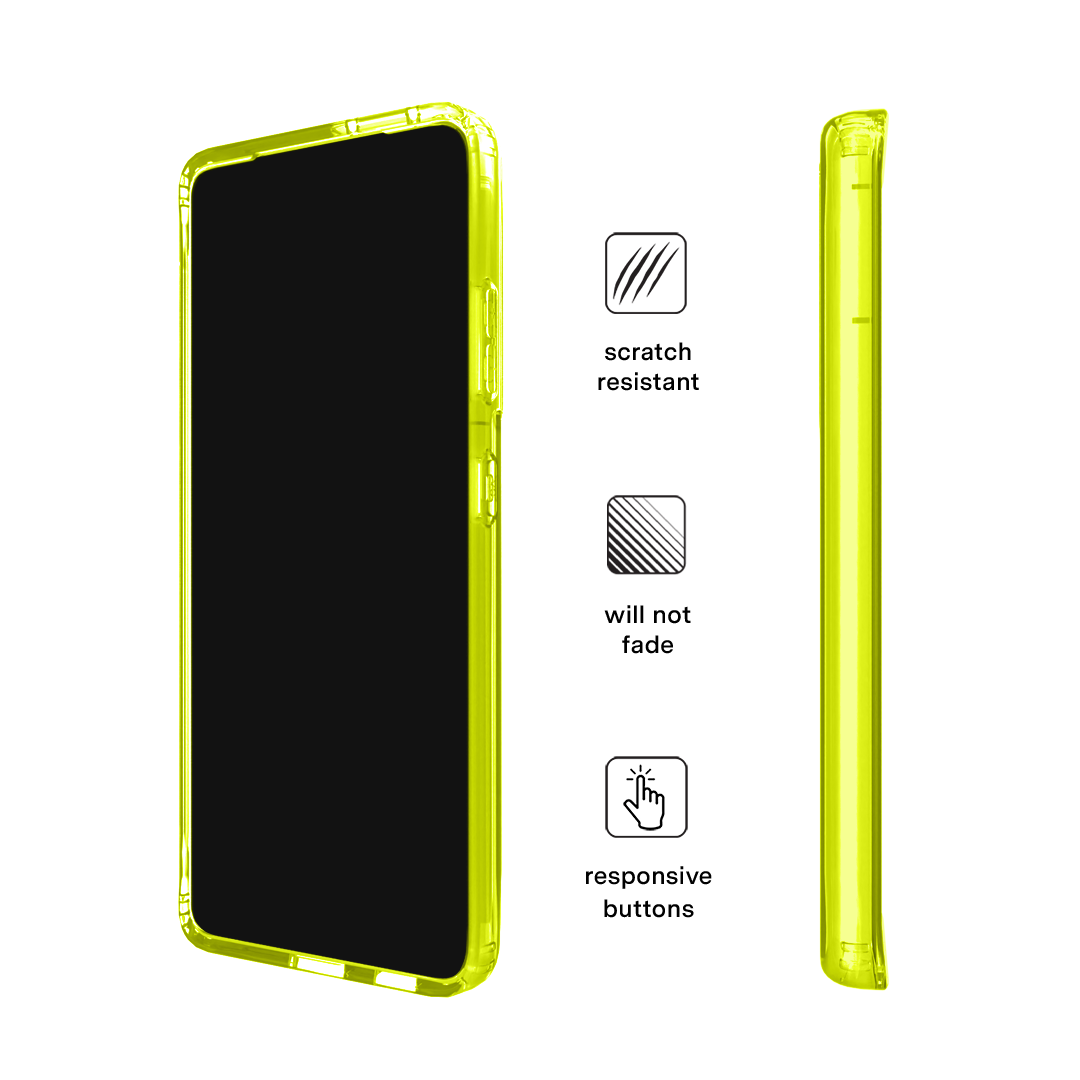 Neon Yellow Clear Samsung Case