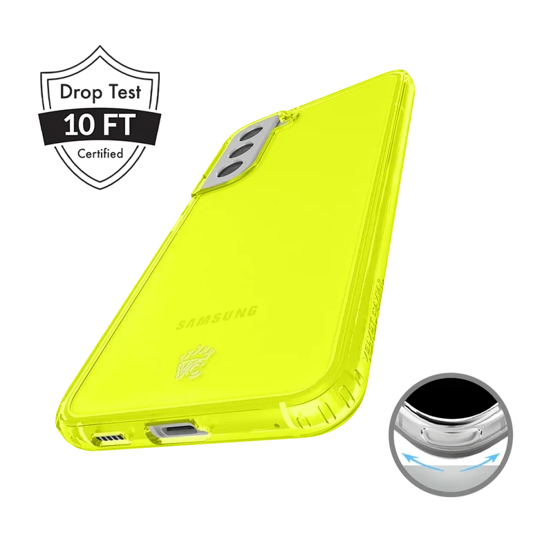 Neon Yellow Clear Samsung Case