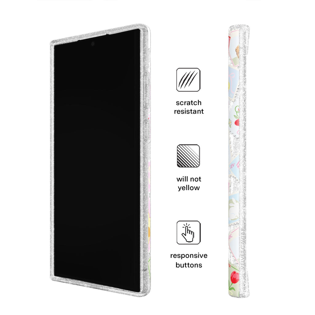 Spring Whimsy Stamps Glitter Samsung Case