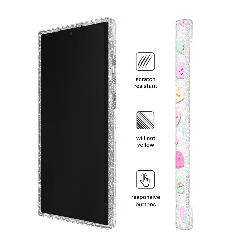Sweet Hearts Glitter Samsung Case