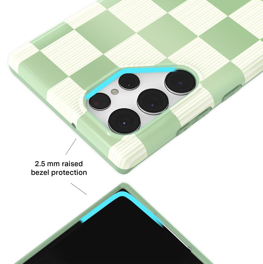 Pistachio Vibe Checkered Samsung Case