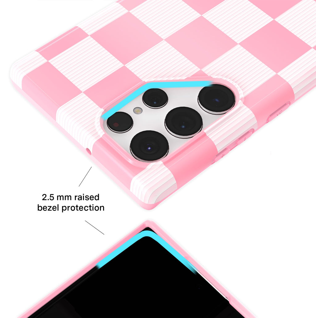 Pink Vibe Checkered Samsung Case
