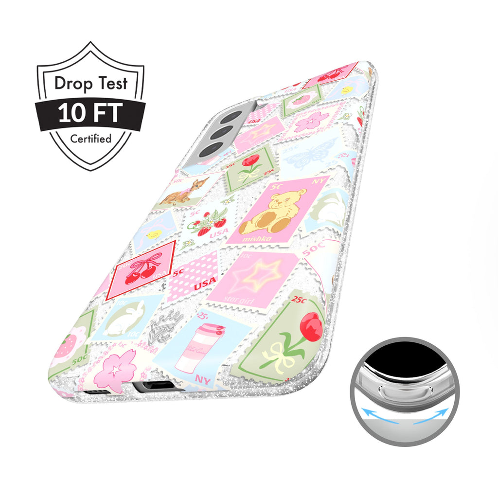 Spring Whimsy Stamps Glitter Samsung Case