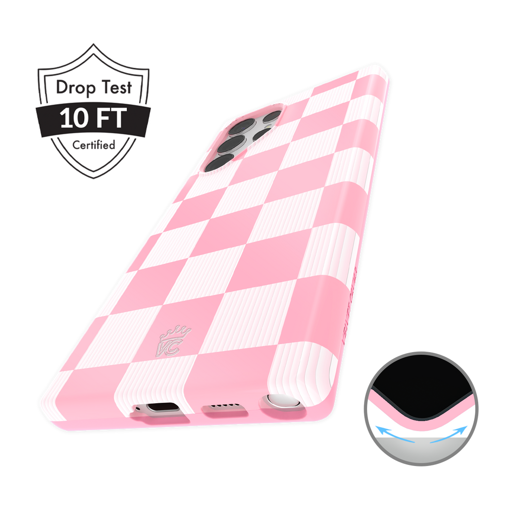 Pink Vibe Checkered Samsung Case