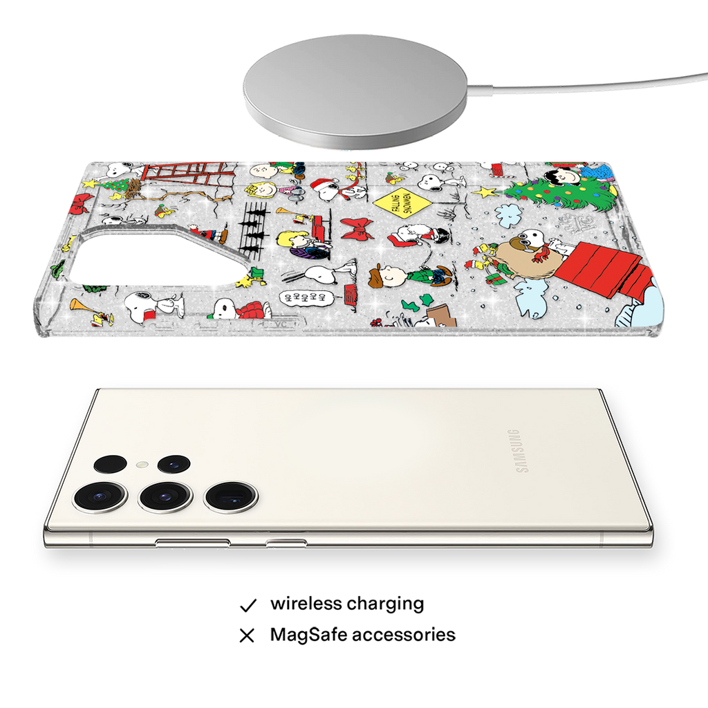 Snoopy Christmas Glitter Samsung Case