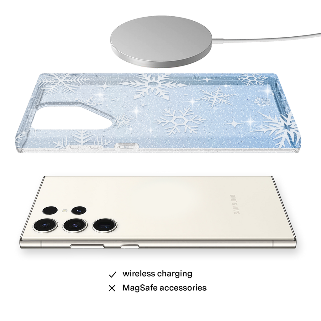 Snow Angel Glitter Samsung Case