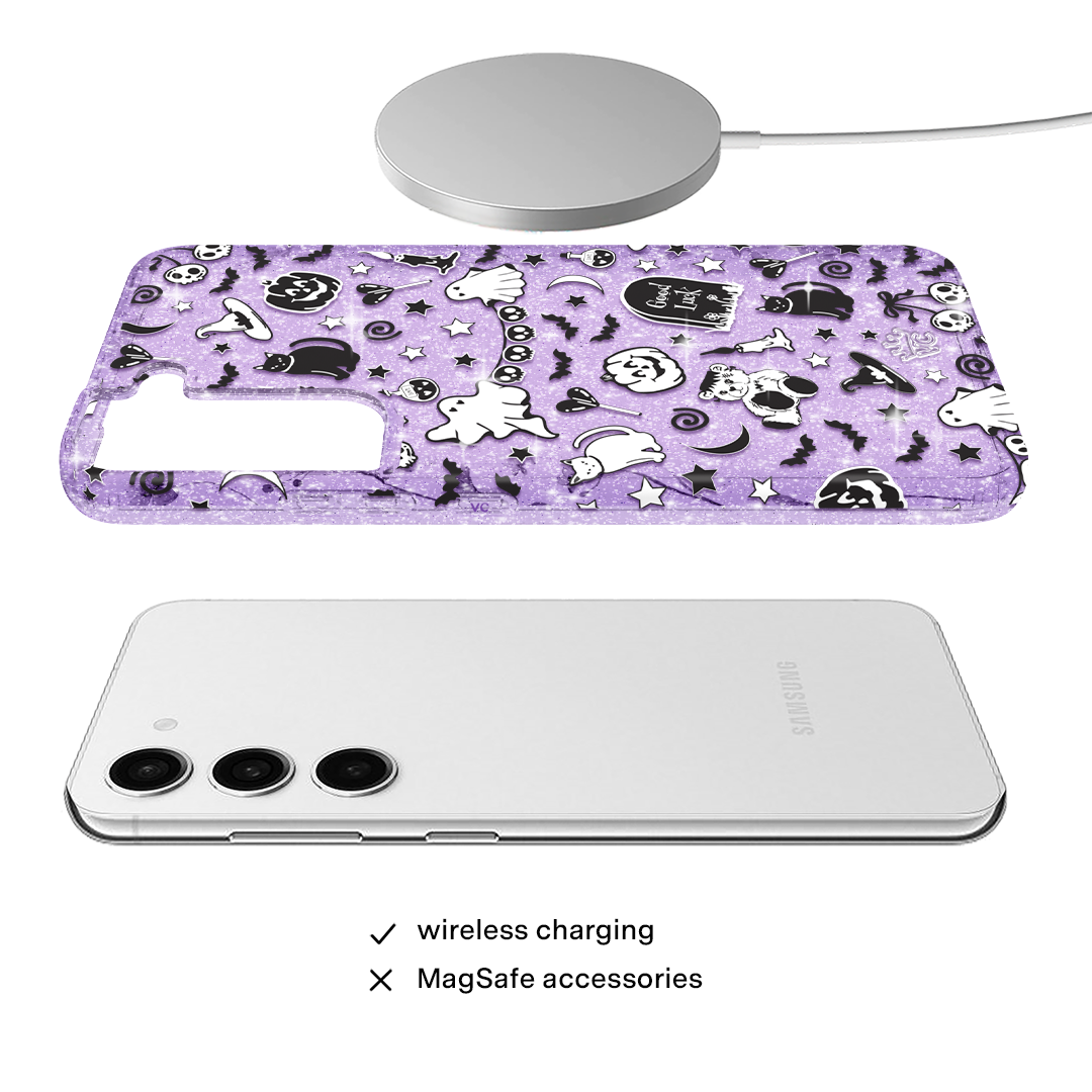 Witchy Lilac Glitter Samsung Case