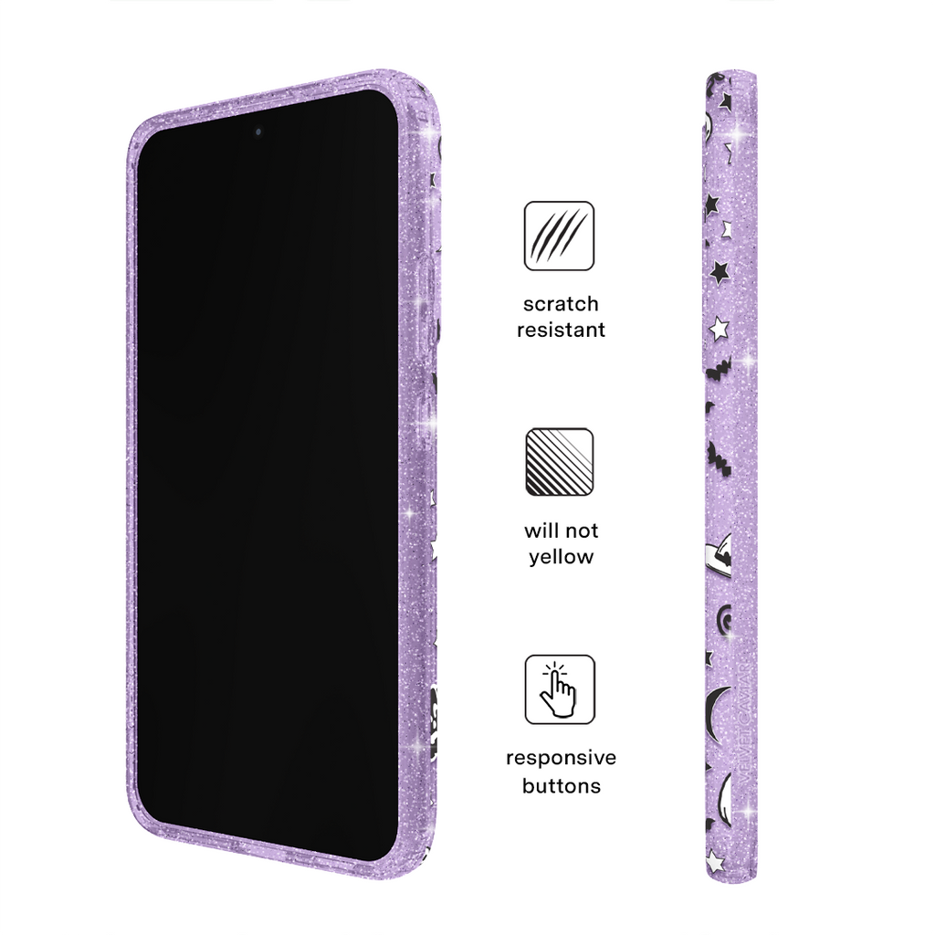 Witchy Lilac Glitter Samsung Case
