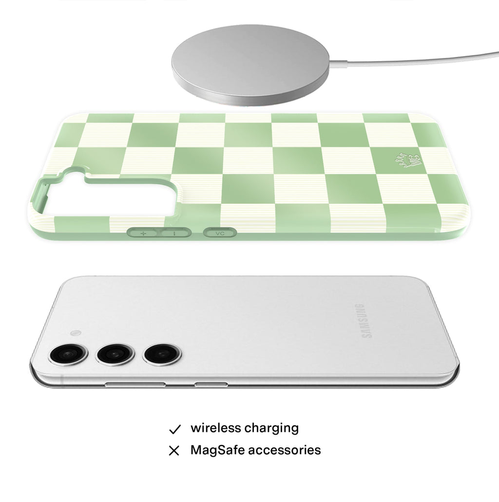Pistachio Vibe Checkered Samsung Case