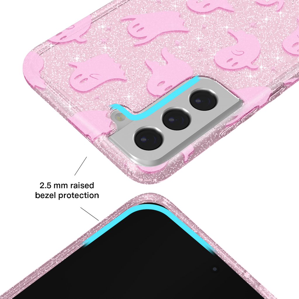 Ghosted Pink Glitter Samsung Case