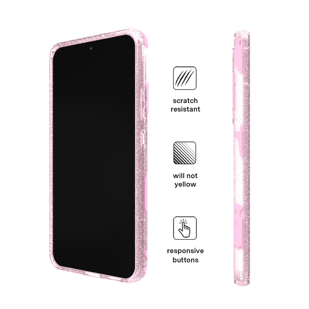 Ghosted Pink Glitter Samsung Case