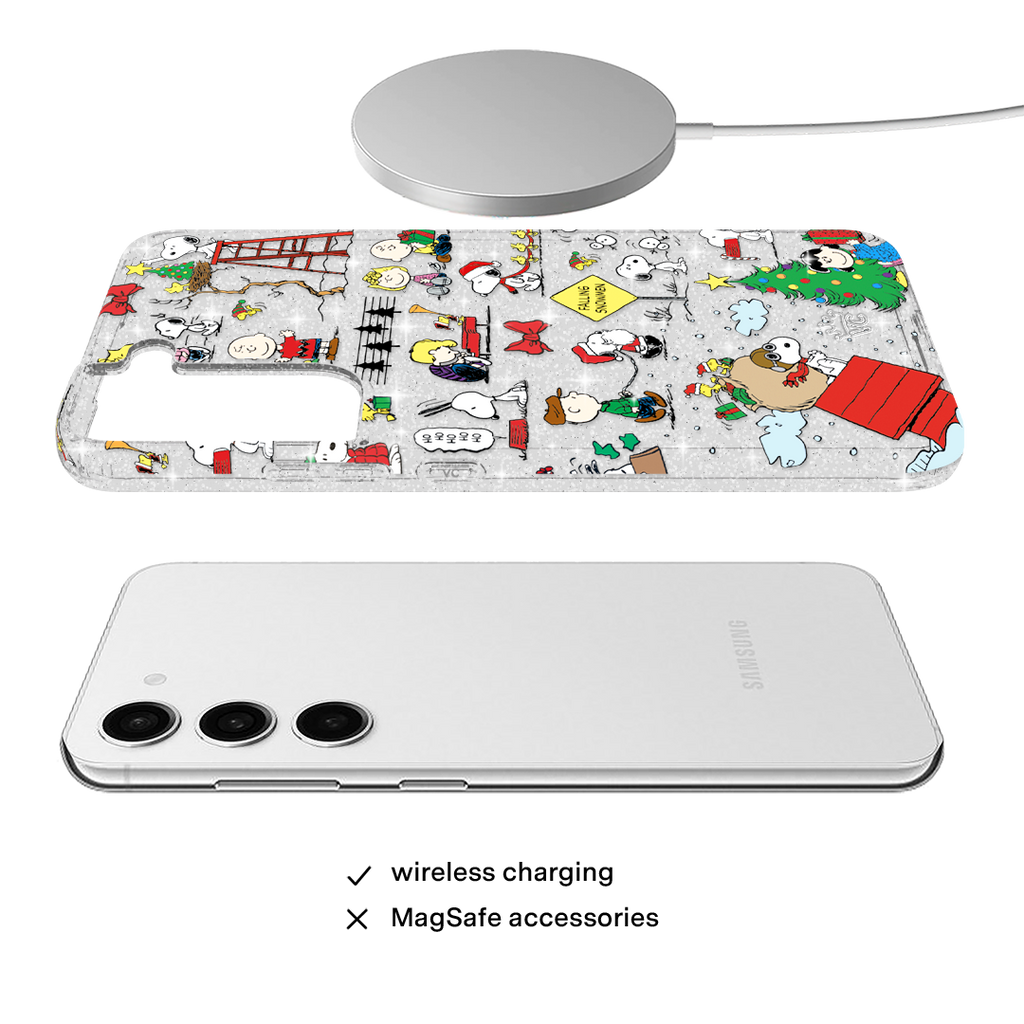 Snoopy Christmas Glitter Samsung Case