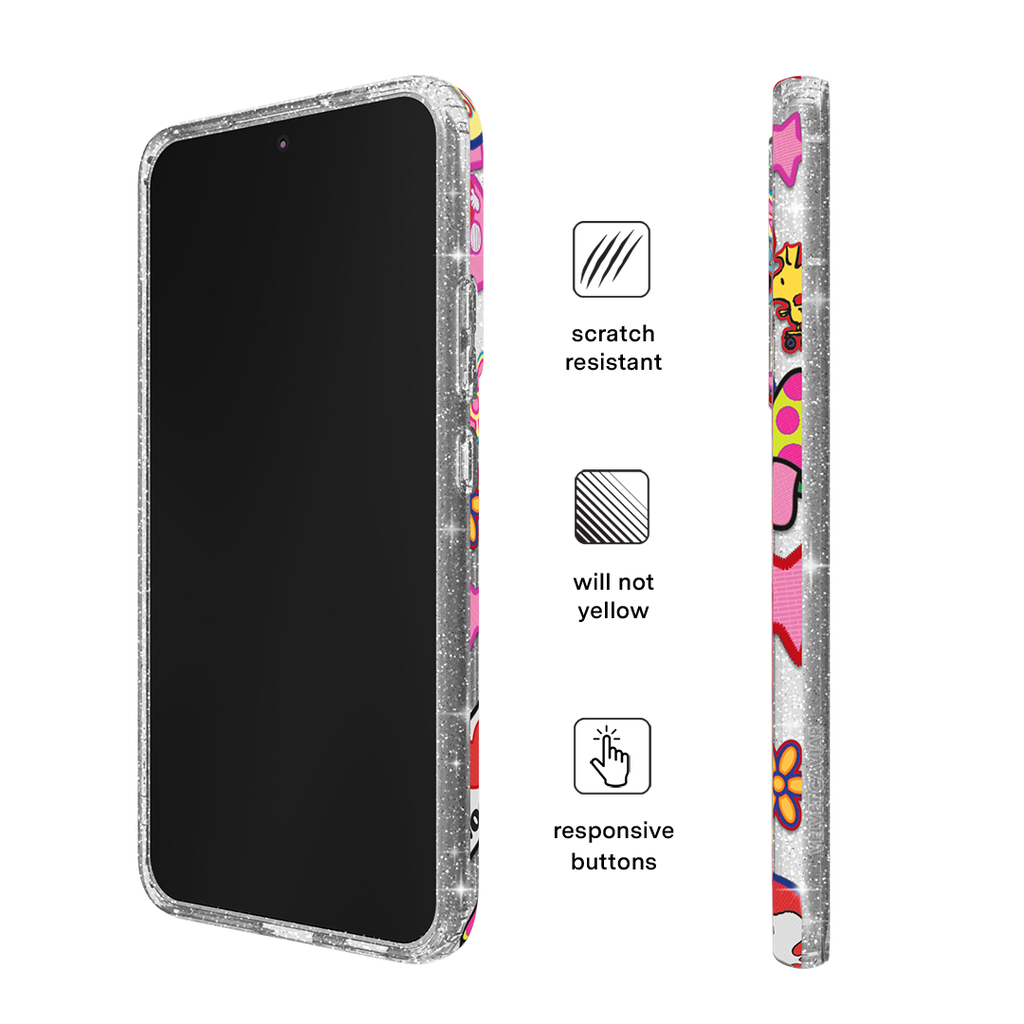 Snoopy Patchwork Glitter Samsung Case