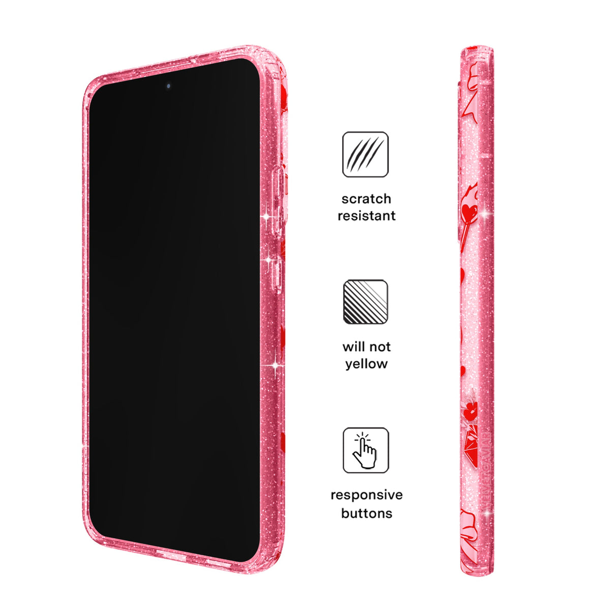 Be Mine Glitter Samsung Case