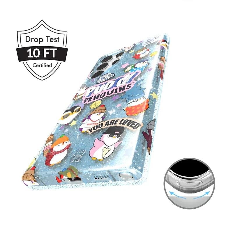 Pudgy Penguins Iceberg Glitter Samsung Case