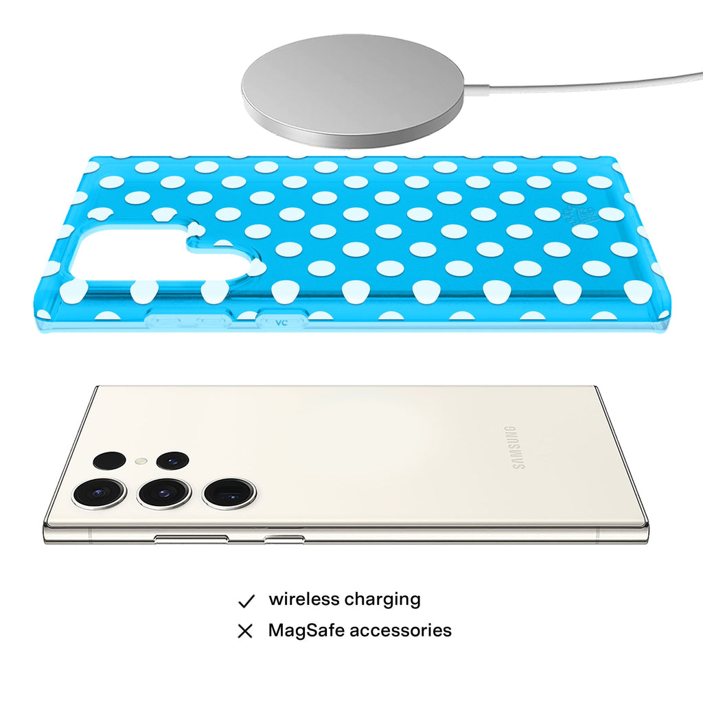 Aquamarine Polka Dot Samsung Case
