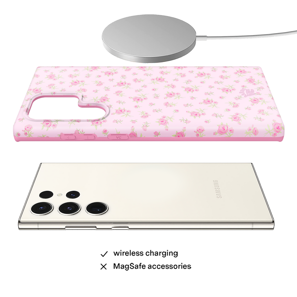Dainty Pink Floral Samsung Case