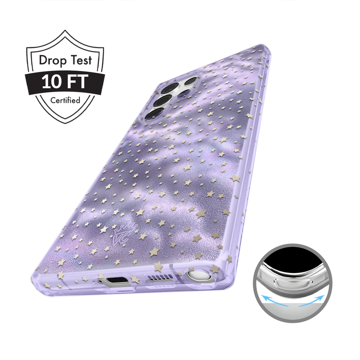 Lilac Celestial Stars Samsung Case