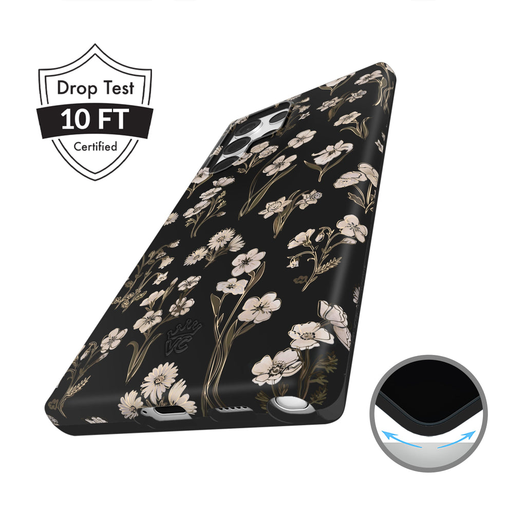 Nightbloom Gold Chrome Floral Samsung Case