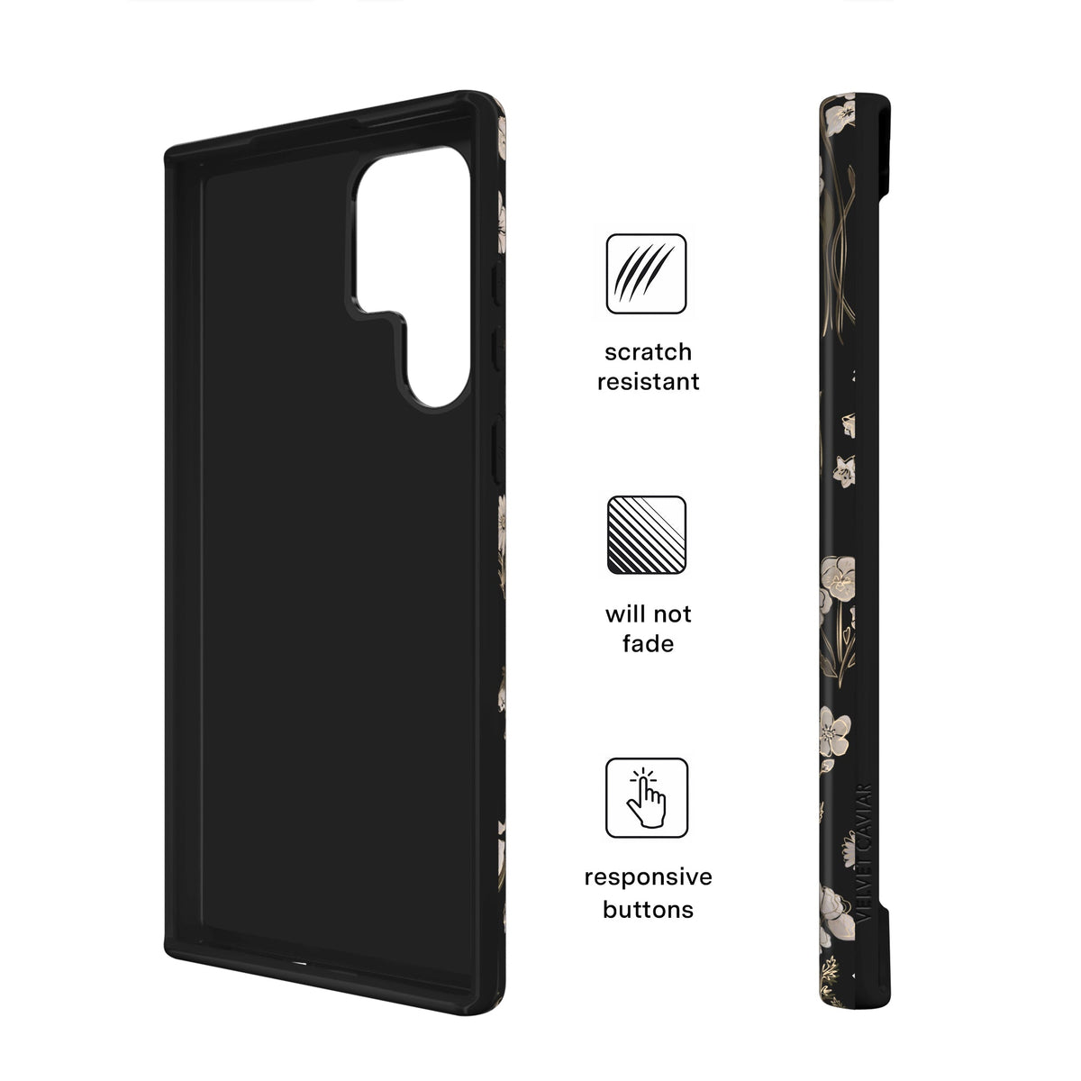 Nightbloom Gold Chrome Floral Samsung Case