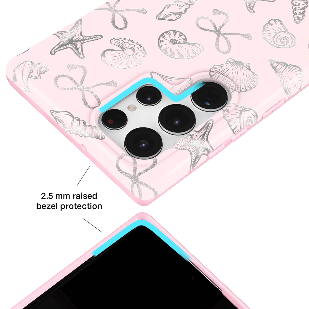 Pink Coastal Seashells Samsung Case