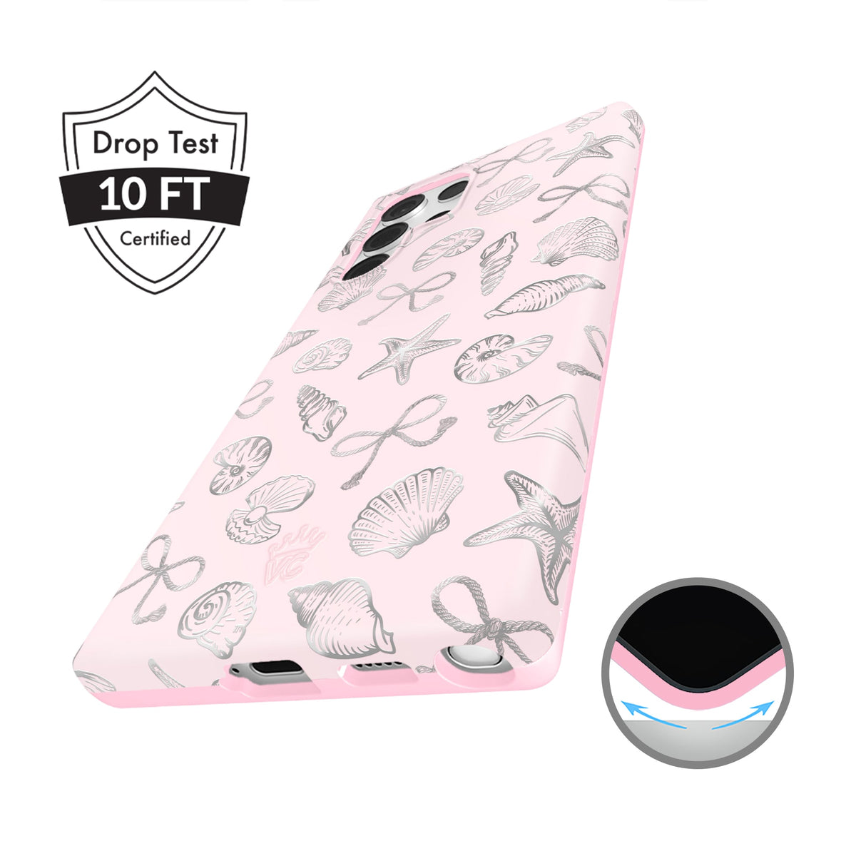 Pink Coastal Seashells Samsung Case