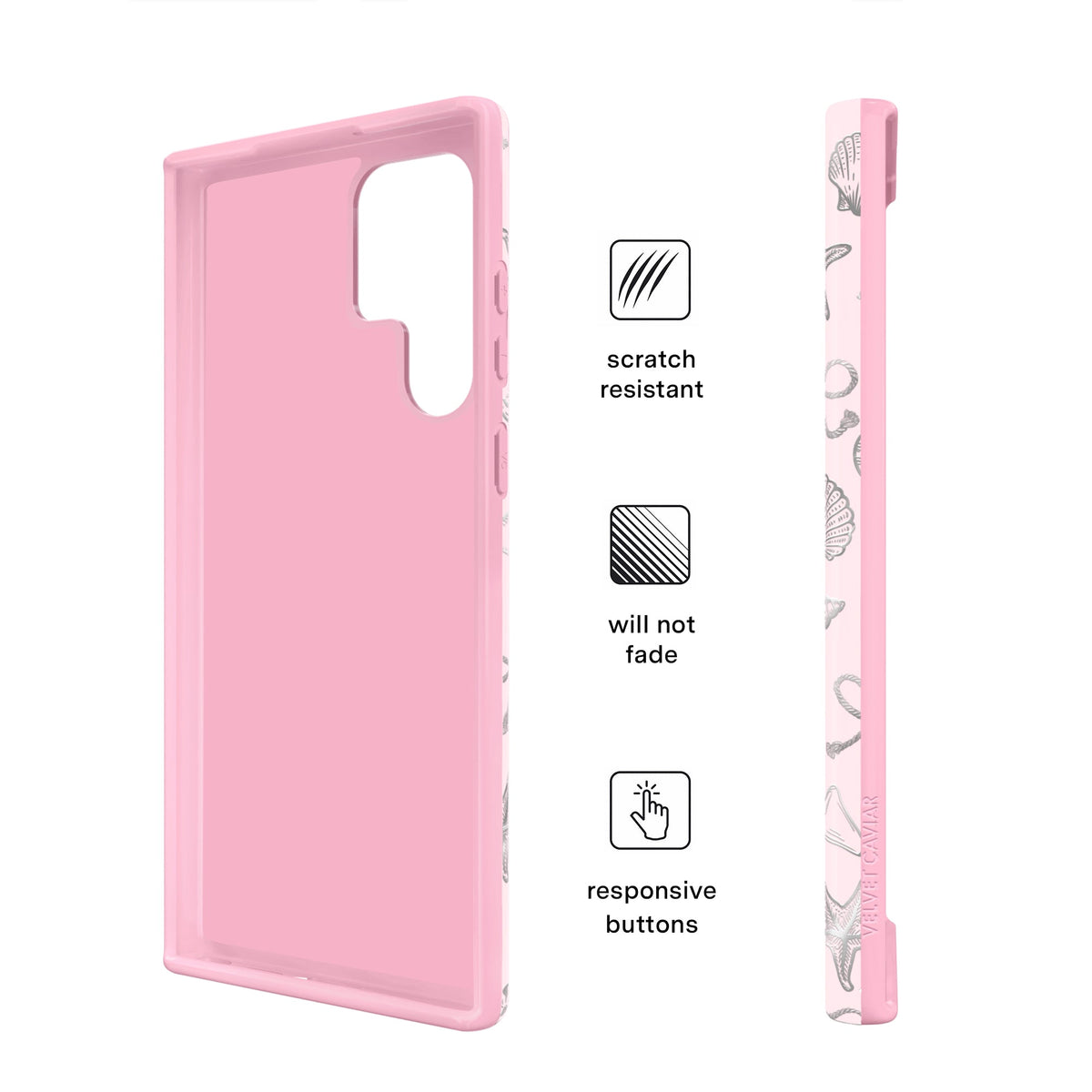 Pink Coastal Seashells Samsung Case