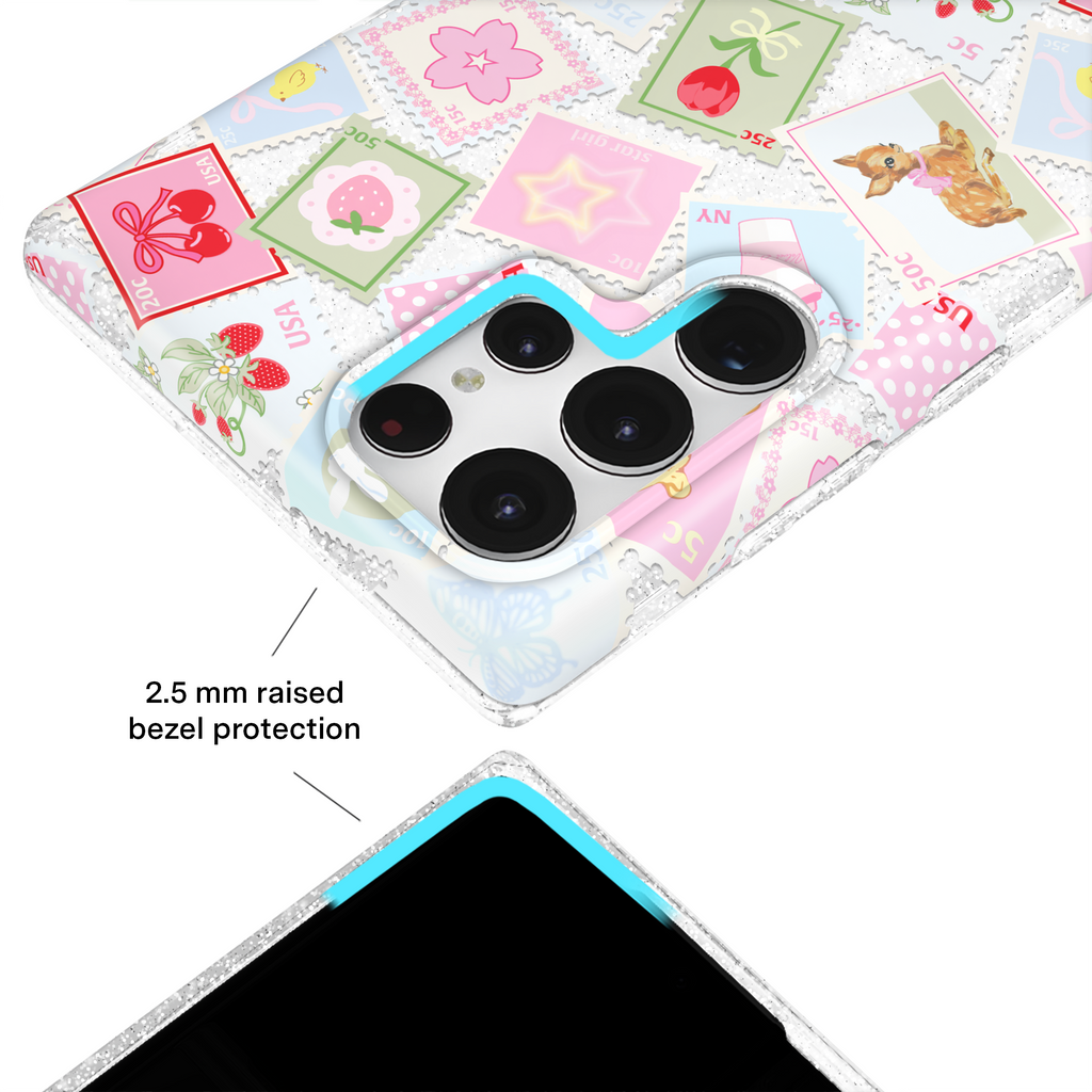Spring Whimsy Stamps Glitter Samsung Case