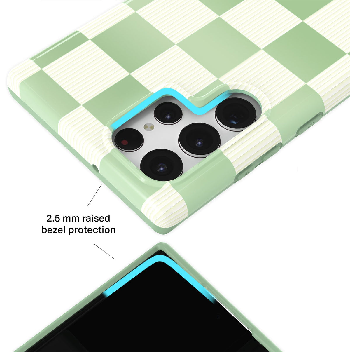 Pistachio Vibe Checkered Samsung Case
