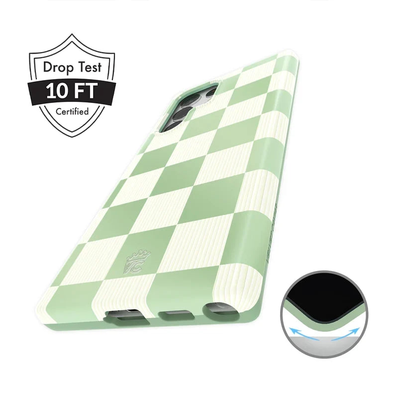 Pistachio Vibe Checkered Samsung Case