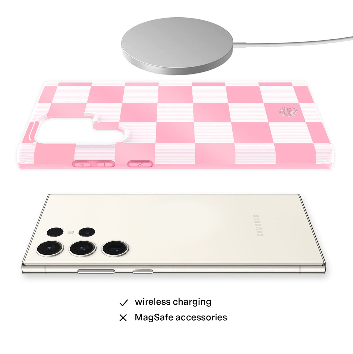 Pink Vibe Checkered Samsung Case